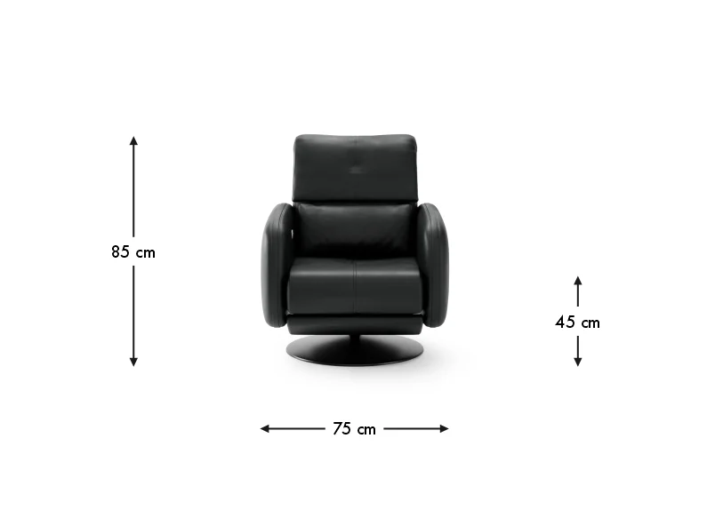 LARS RECLINER CHAIR MASSIF NERO (1)